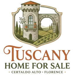 Tuscany Home For Sale logo – apartment for sale in Certaldo Alto near San Gimignano Italy by owner
